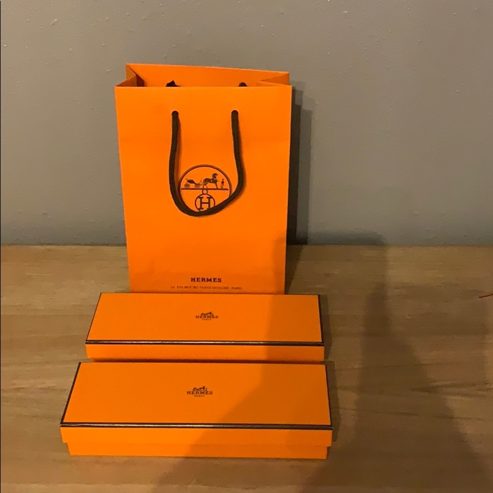 Hermes boxes and bag